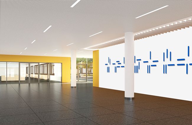 Kunst + Bau Wettbewerb für den Neubau der FHöV NRW Standort Köln in Auftrag der aurelis Asset GmbH © Entwurf Matthias Geitel