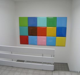Christel Fetzer, Kunst für das Treppenhaus der Systemzentrale in Langenfeld von Hallo Pizza